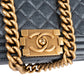 Chanel Quilted Grained Calfskin Medium Boy Single Flap Crossbody Bag