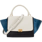 Celine Trapeze aus dreifarbigem Leder – Vorderansicht