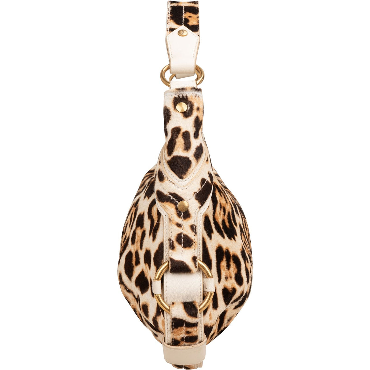 Yves Sant Laurent Pony Hair Leopard Print Hobo Shoulder Bag
