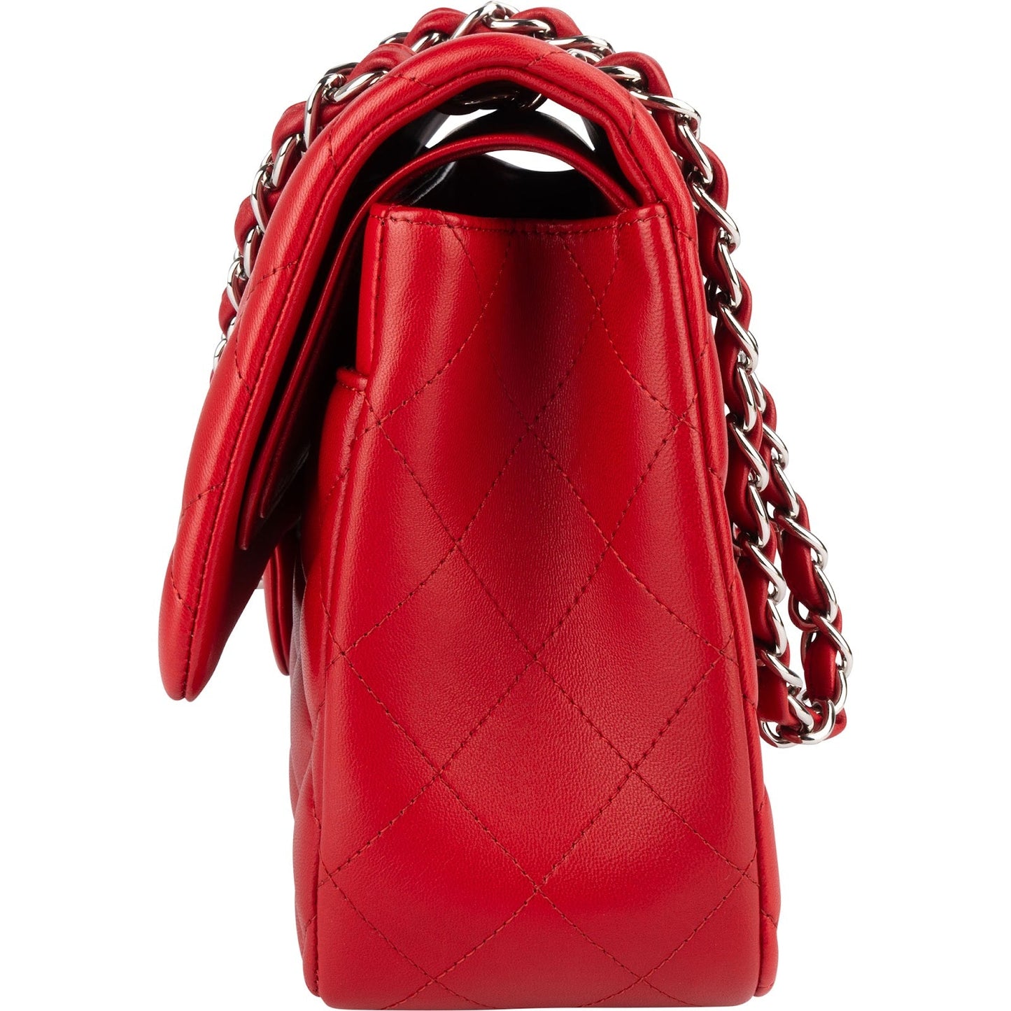 Chanel Quilted Lambskin Jumbo Double Flap Crossbody Bag