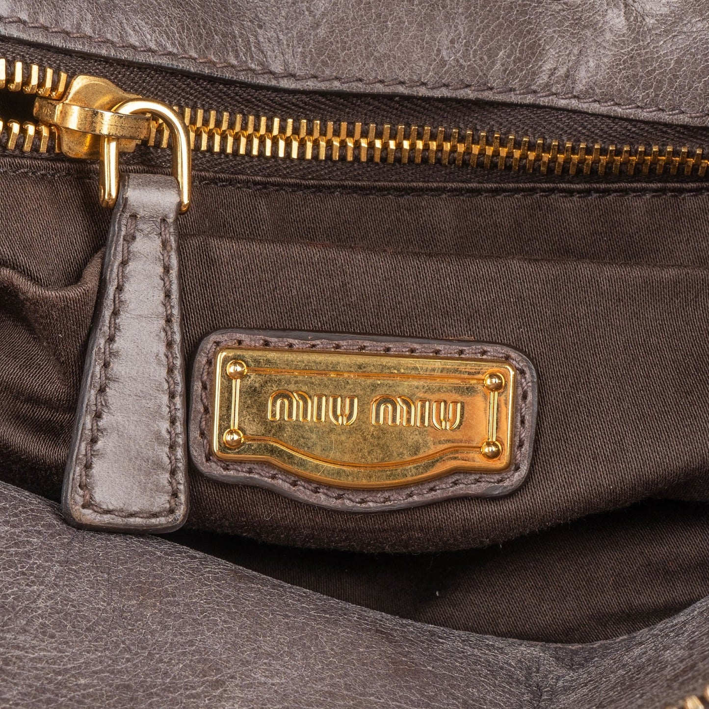 Miu Miu Vitello Lux Leather City Handbag
