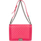 Chanel Pink Quilted Lambskin Large Boy Crossbody Bag