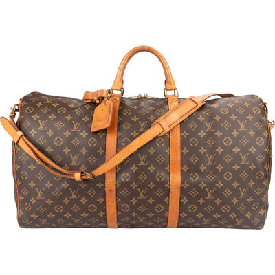 Louis Vuitton Monogram Canvas Keepall 60 Bandoulière Travel Bag