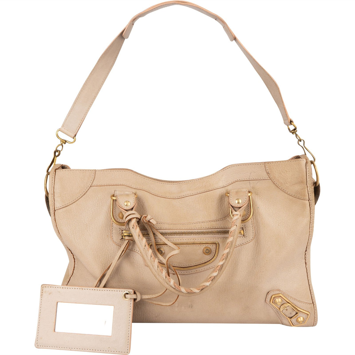 Balenciaga Beige Leather City Handbag