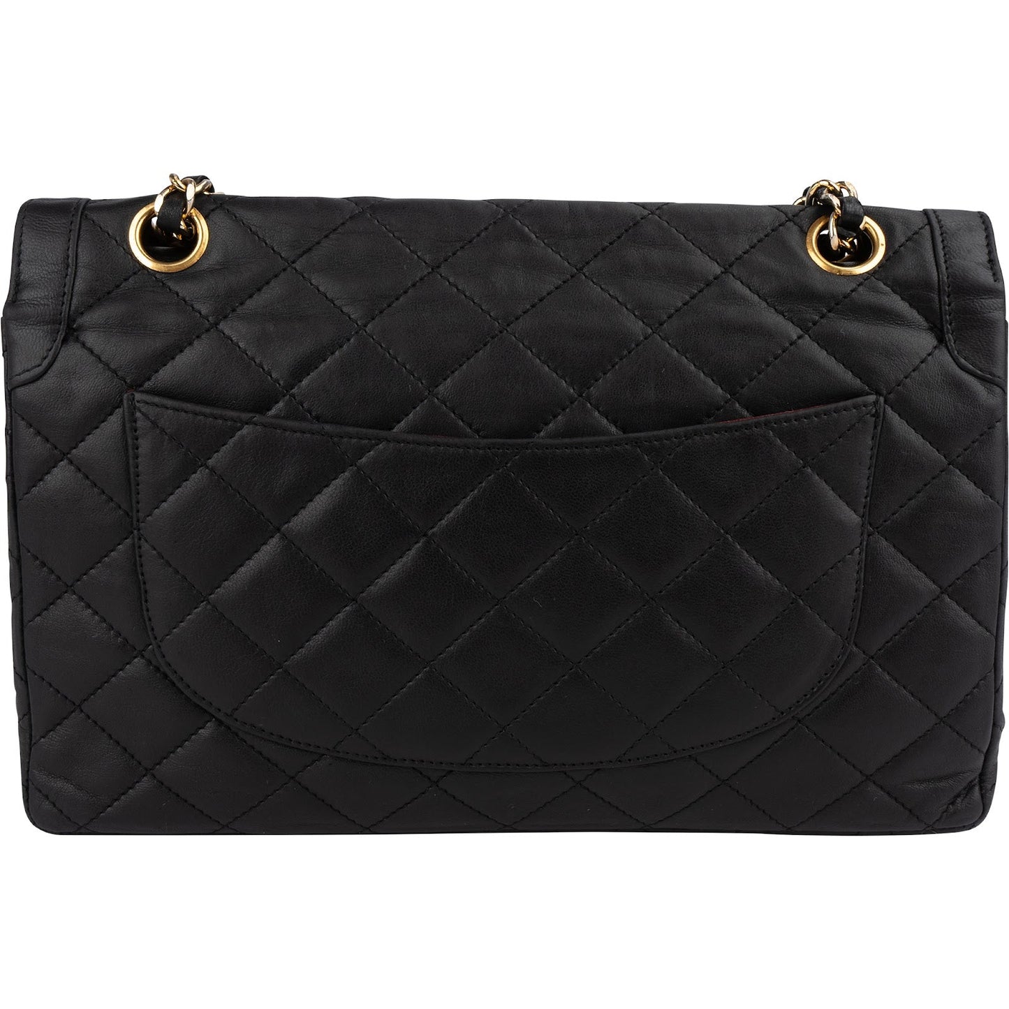 Chanel Quilted Lambskin Bicolor Double Flap Shoulder Bag