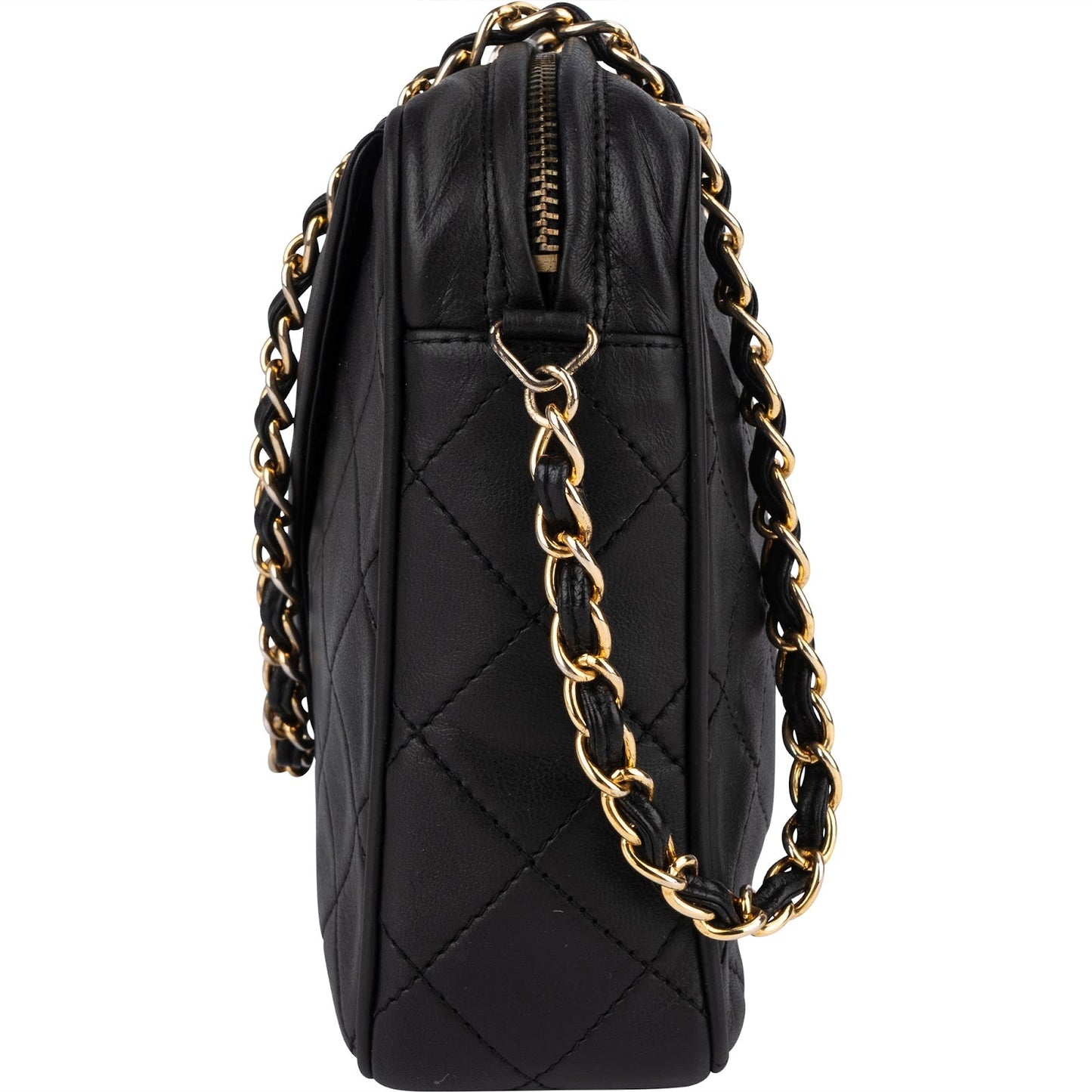 Chanel Quilted Lambskin CC Camera Crossbody Bag