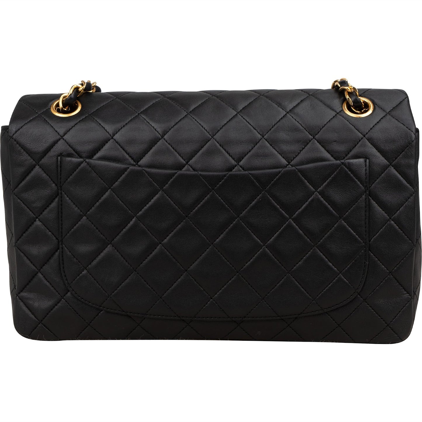 Chanel Quilted Lambskin 24K Gold Single Flap Shoulder Bag