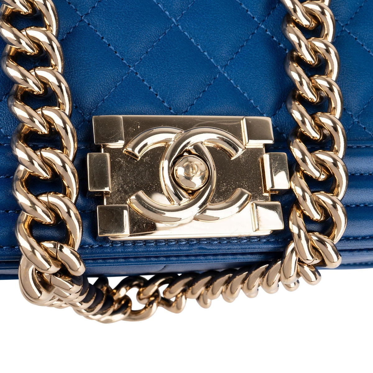 Chanel Quilted Lambskin Medium Boy Single Flap Crossbody Bag