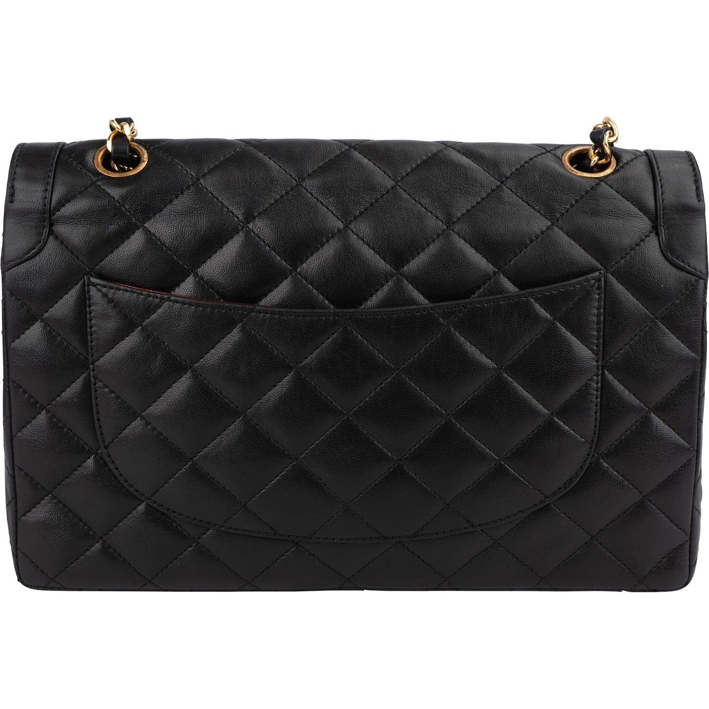 Chanel Quilted Lambskin Bicolor Double Flap Shoulder Bag