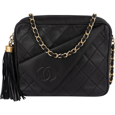 Chanel Quilted Lambskin CC Camera Crossbody Bag