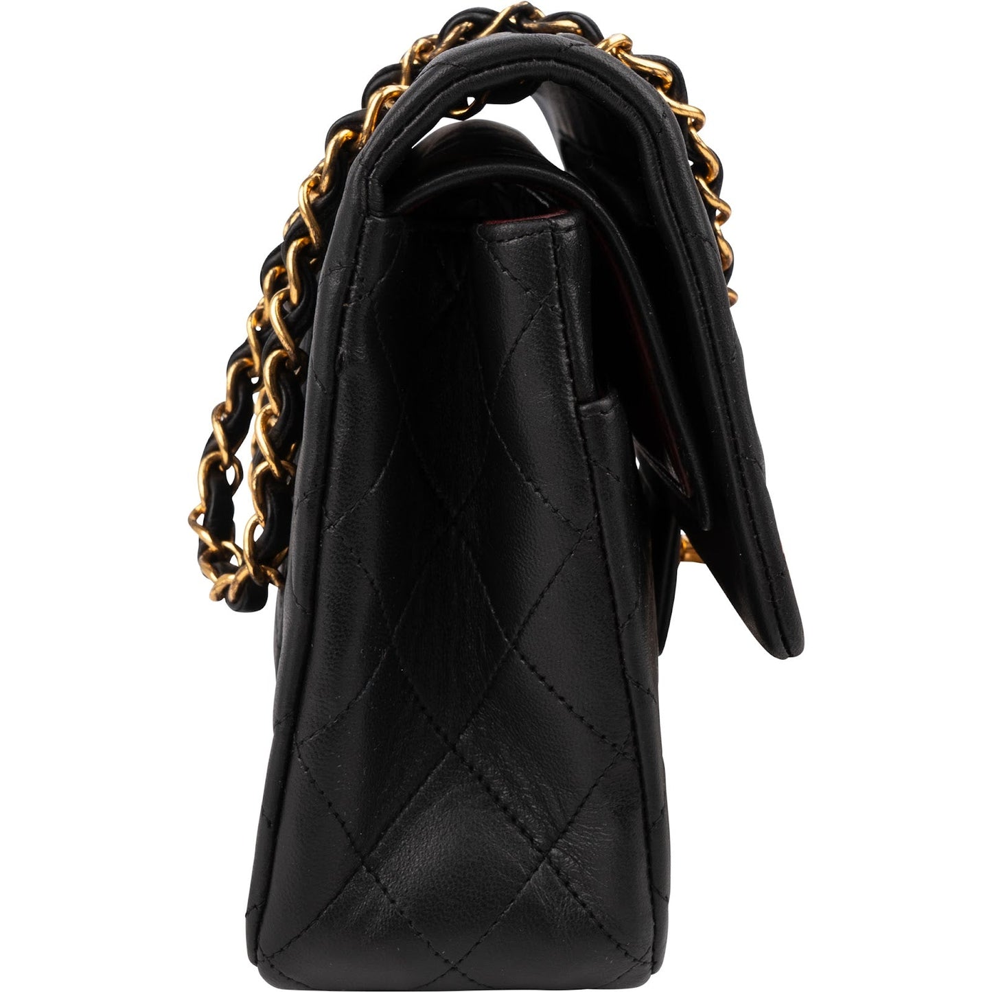 Chanel Quilted Lambskin 24K Gold Medium Double Flap Shoulder Bag