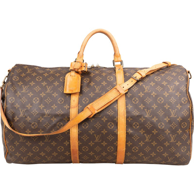 Louis Vuitton Monogram Canvas Keepall 60 Bandoulière Travel Bag