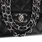 Chanel Quilted Caviar Leather Palladium Maxi Double Flap Crossbody Bag