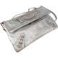 Balenciaga Metallic Leather Envelope City Clutch Crossbody Bag
