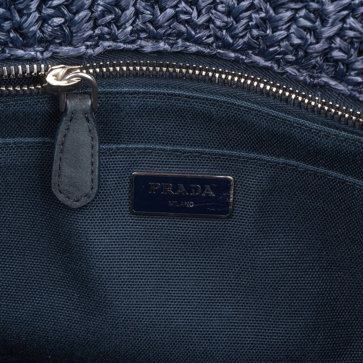 Prada Woven Raffia Polka-Dot Tote Shoulder Handbag