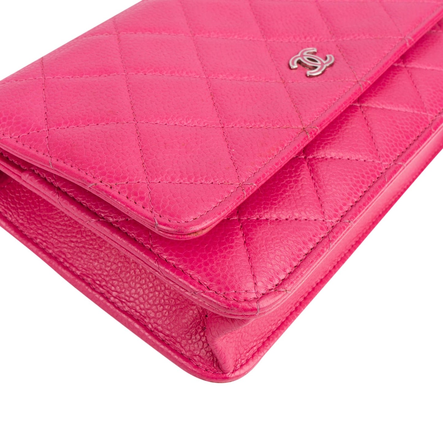 Chanel Quilted Caviar Leather Wallet on Chain Crossbody Bag