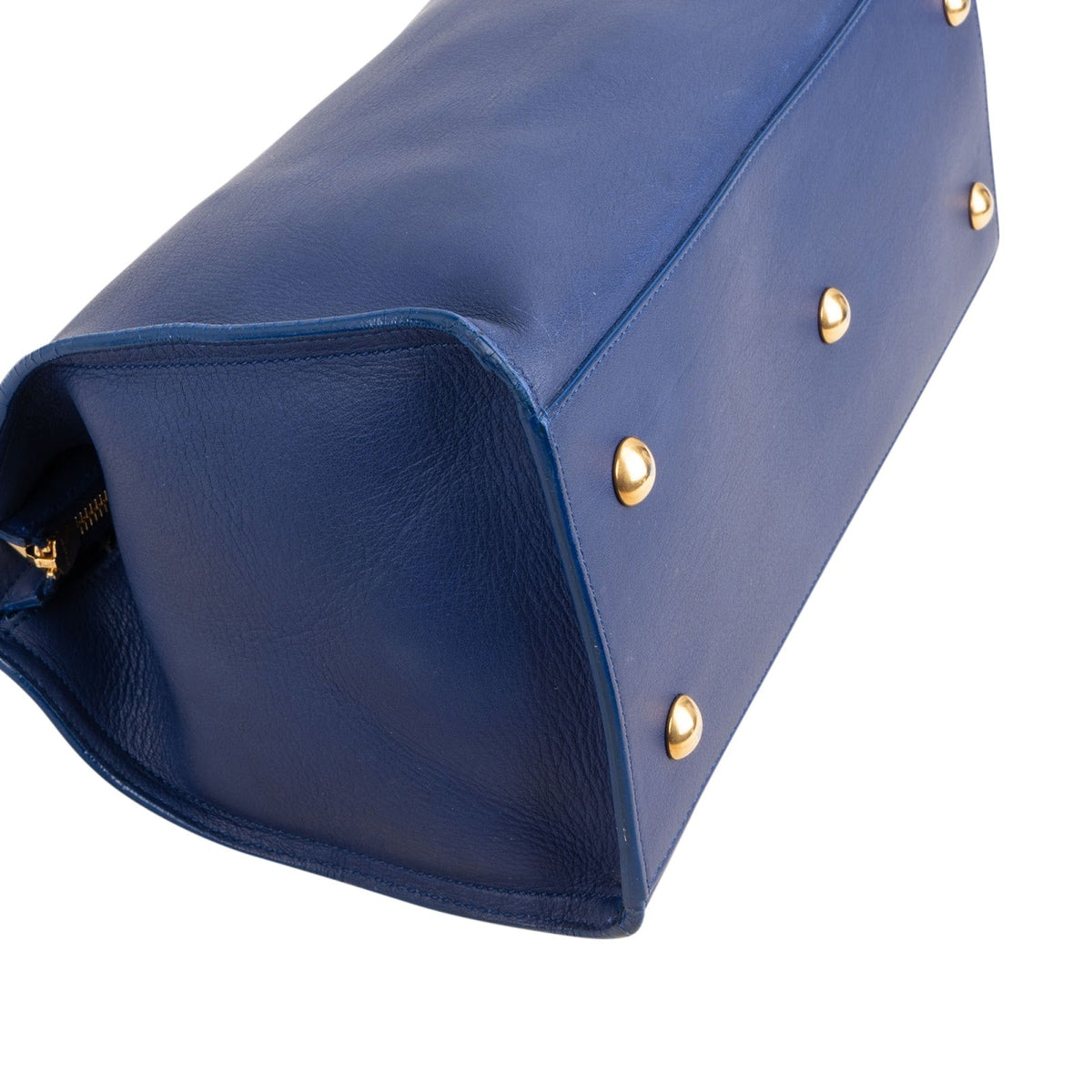 Yves Saint Laurent Blue Calfskin Cabas Chyc Handbag