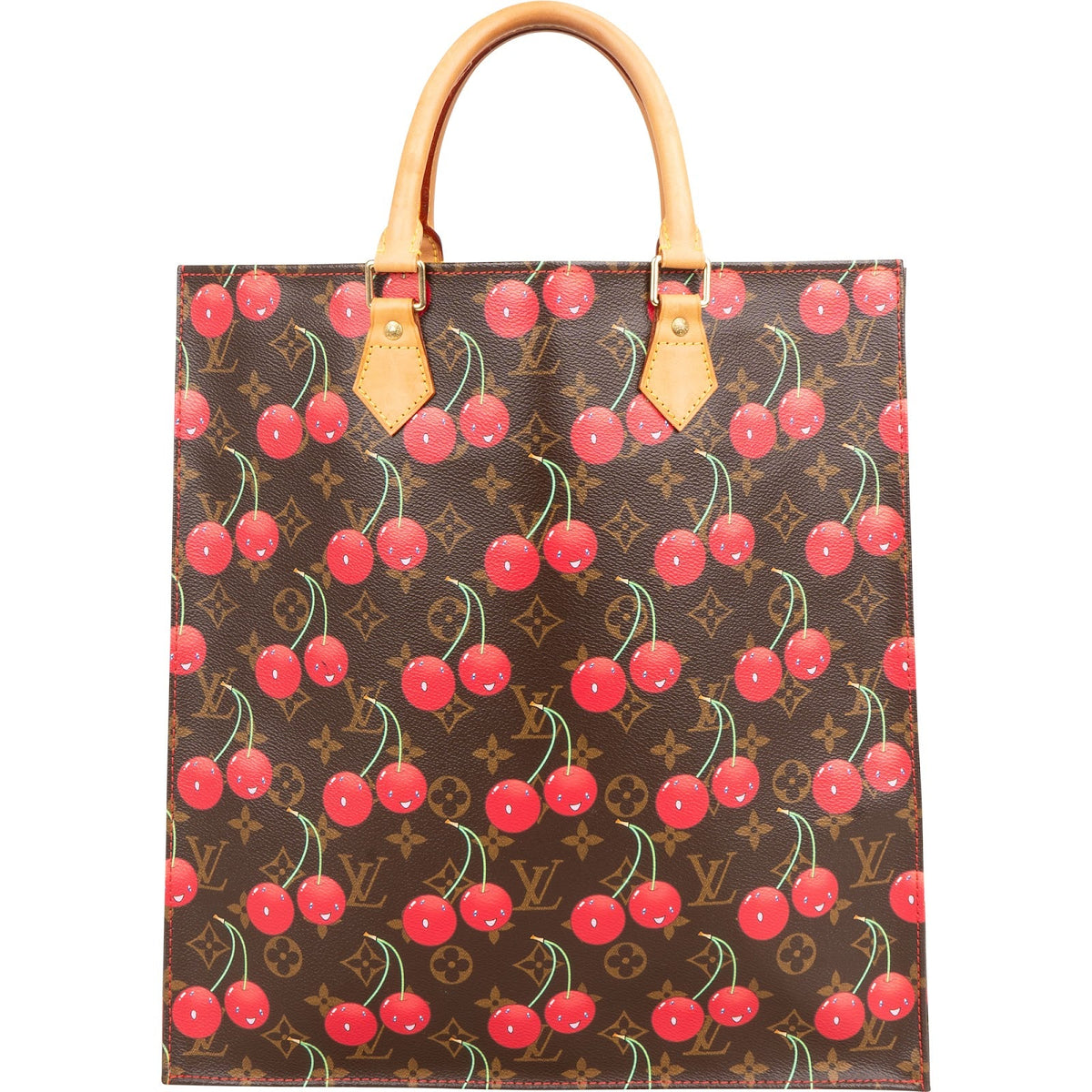 Louis Vuitton Sac Plat Cerises aus Monogram Canvas (Murakami, limitiert) – Vorderansicht