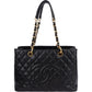 Chanel Quilted Caviar Leather Grand Shopping Tote Shoulder Bag