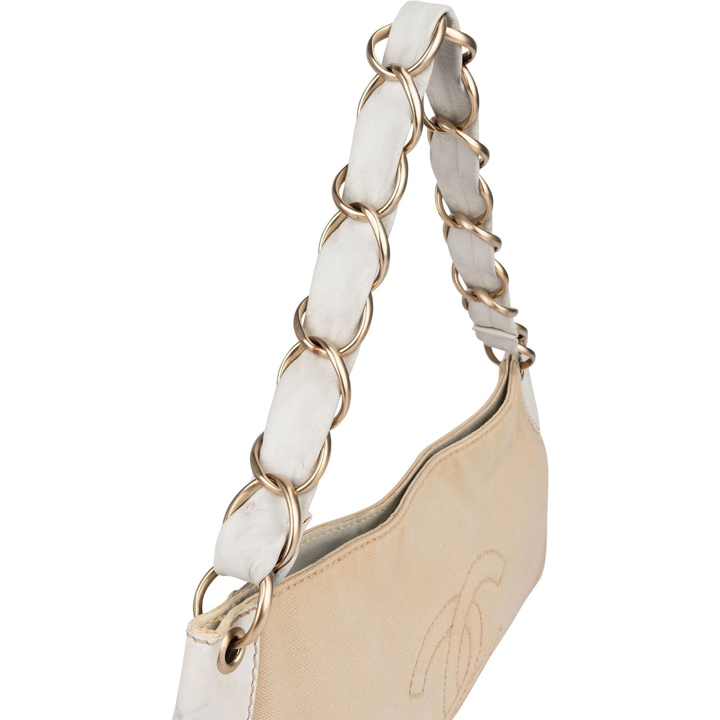 Chanel Canvas and Leather CC Olsen Shoulder Bag