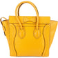 Céline Yellow Leather Luggage Handbag