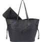 Louis Vuitton Noir Monogram Empreinte Leather Neverfull MM Shoulder Bag