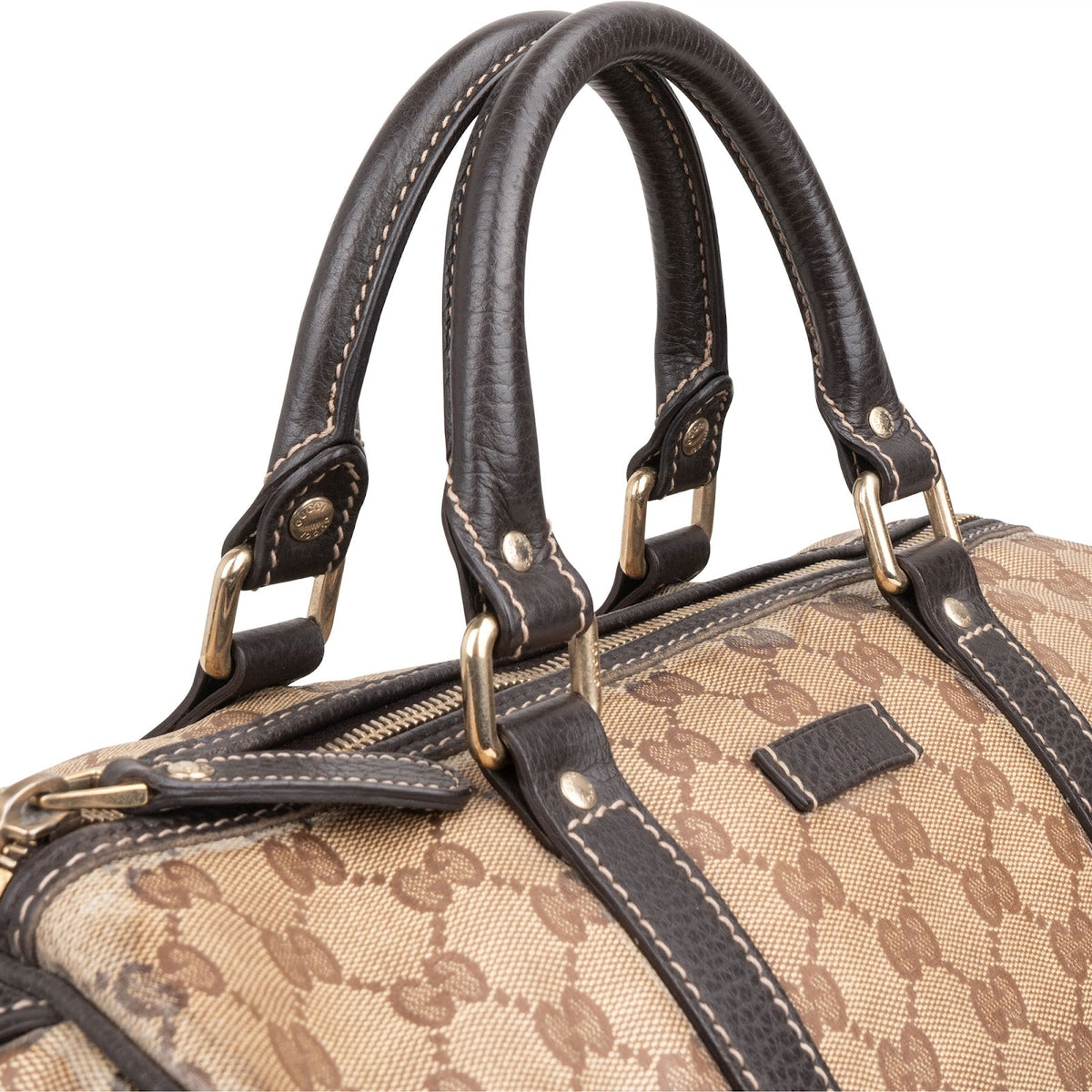 Gucci Monogram GG Coated Canvas Boston Handbag