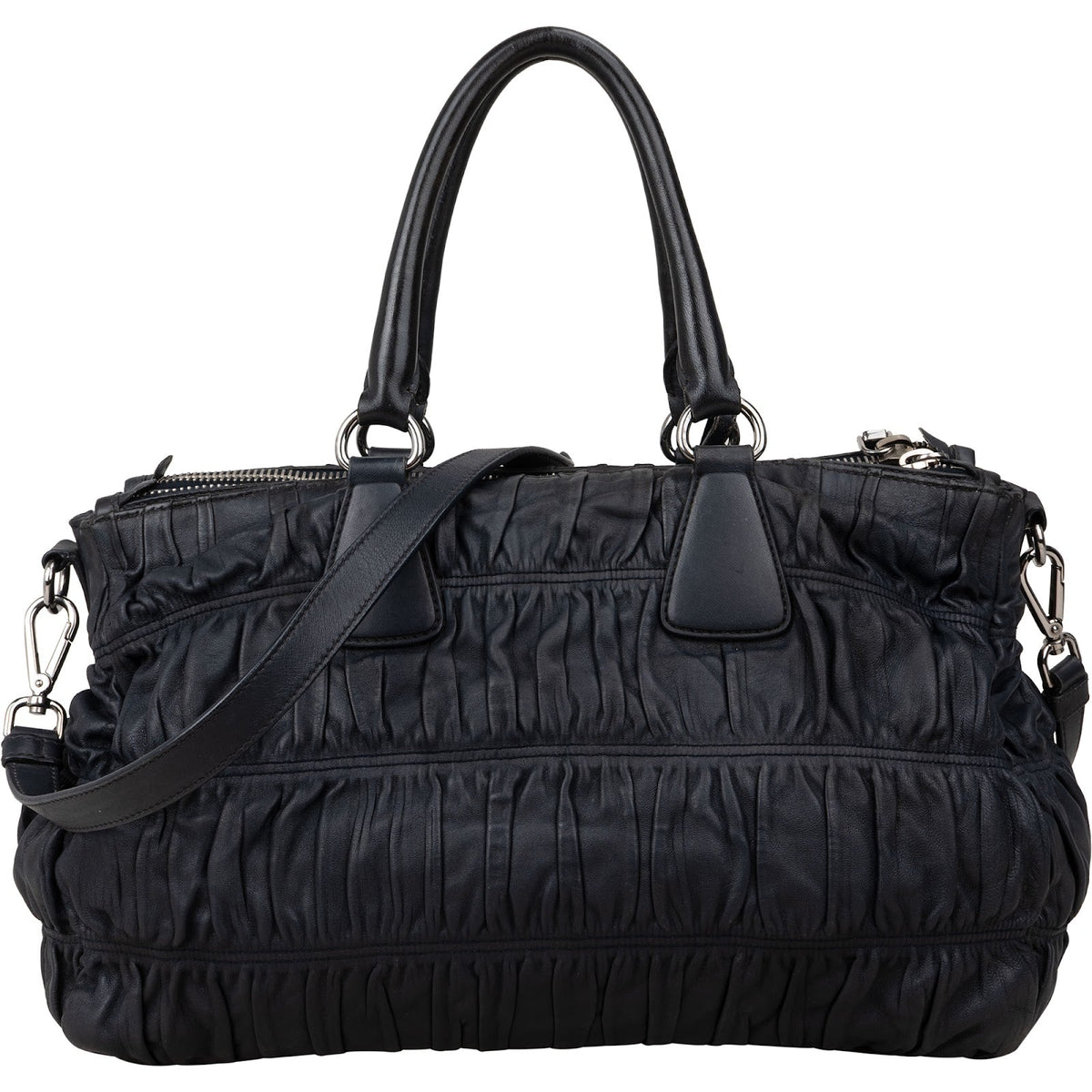 Prada Quiilted Nappa Leather Gaufre Satchel Handbag
