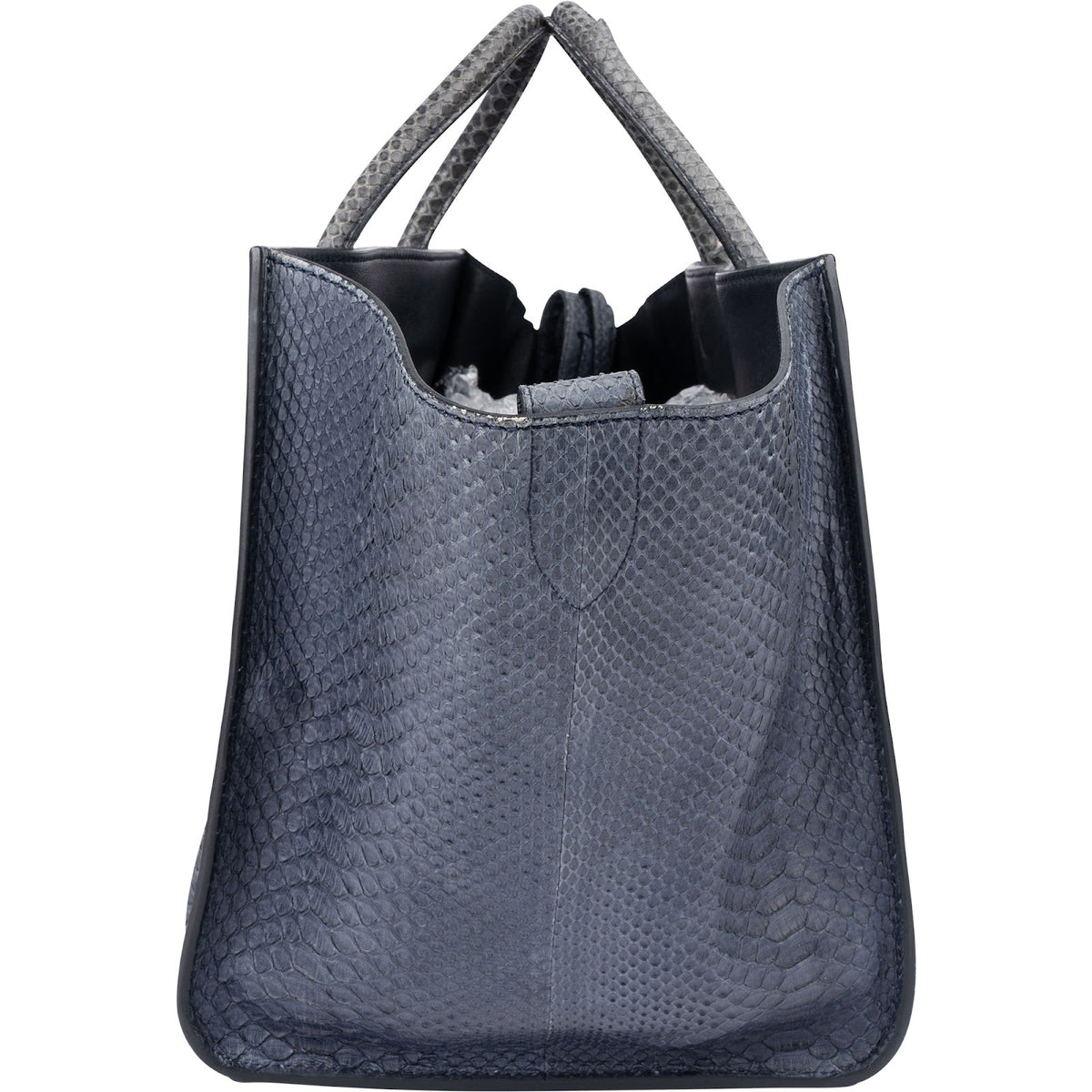 Celine Bleu Python Leather Phantom Handbag