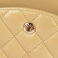 Chanel Gold Shimmering Quilted Lambskin Medium Double Flap Shoulder Bag