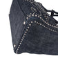 Prada Shopper aus perforiertem Denim mit Nieten – Ansicht 9