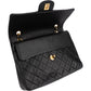 Chanel Quilted Lambskin Medium 24K Gold Double Flap Shoulder Bag