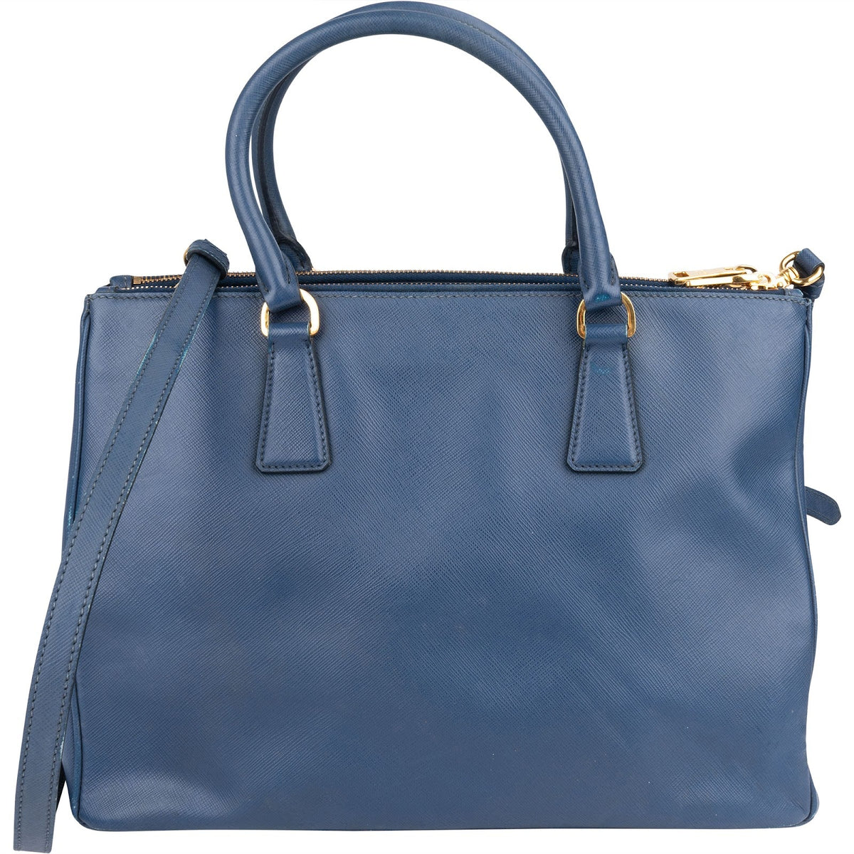 Prada Blue Saffiano Leather Galleria Handbag