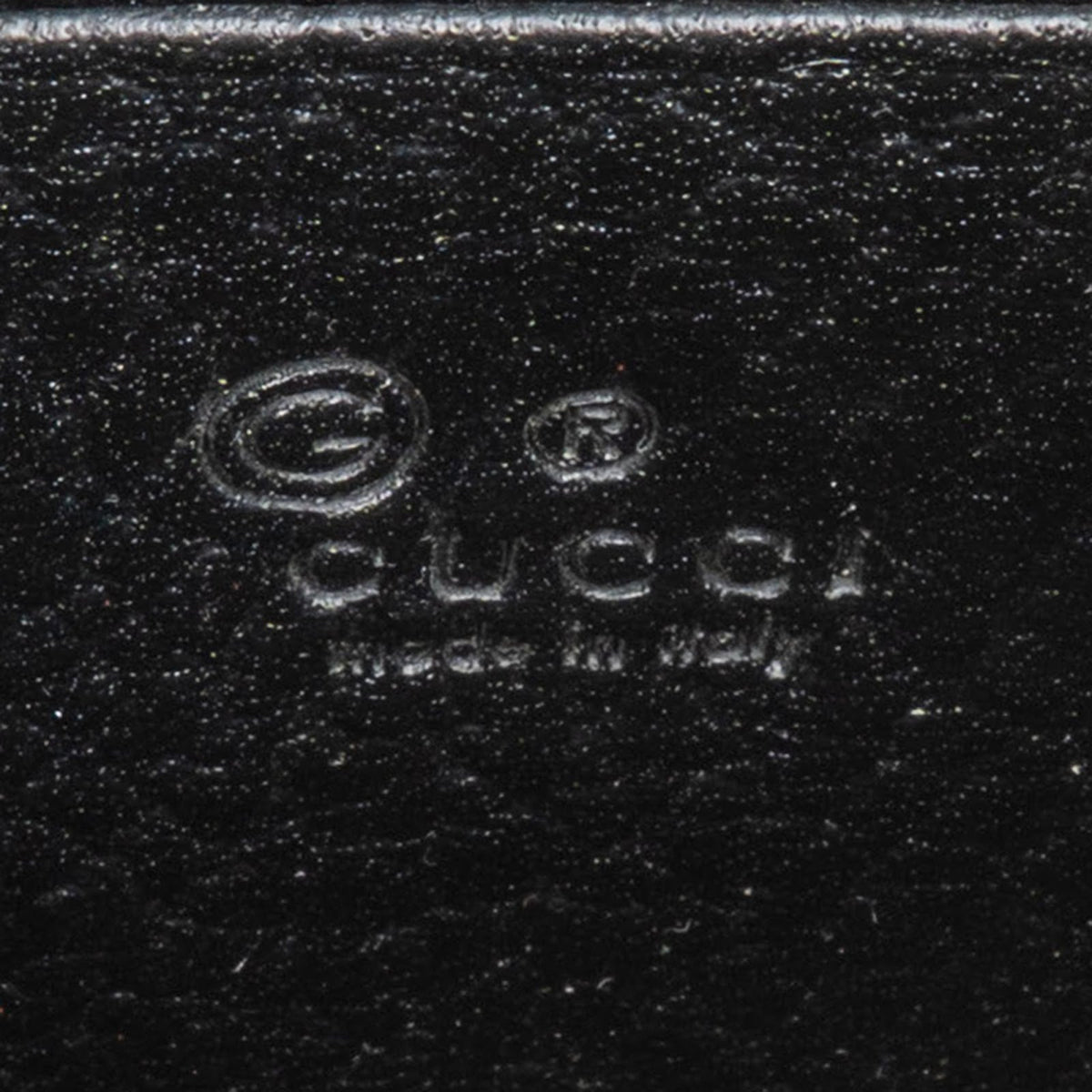 Gucci Grained Leather Interlocking GG Wallet On Chain Crossbody Bag
