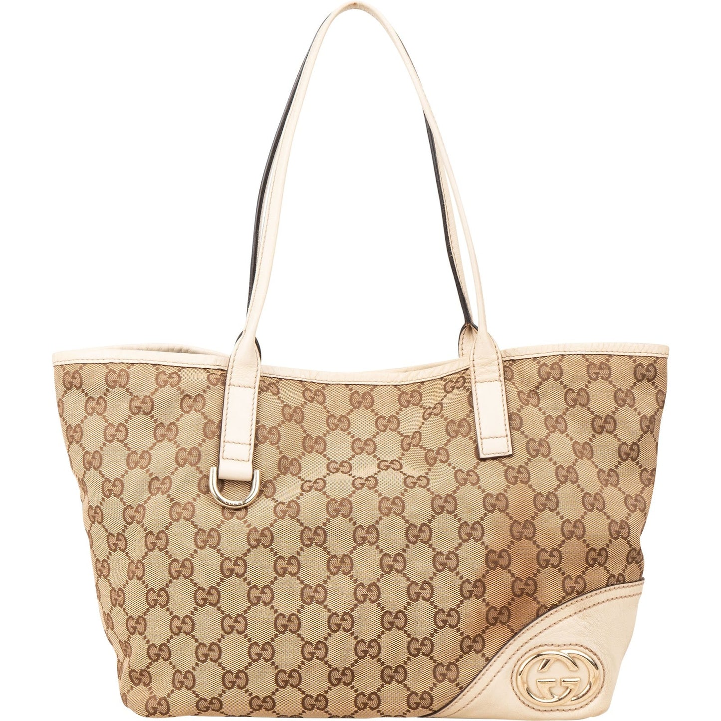 Gucci Monogram GG Canvas Abbey Interlocking GG Tote Shoulder Bag