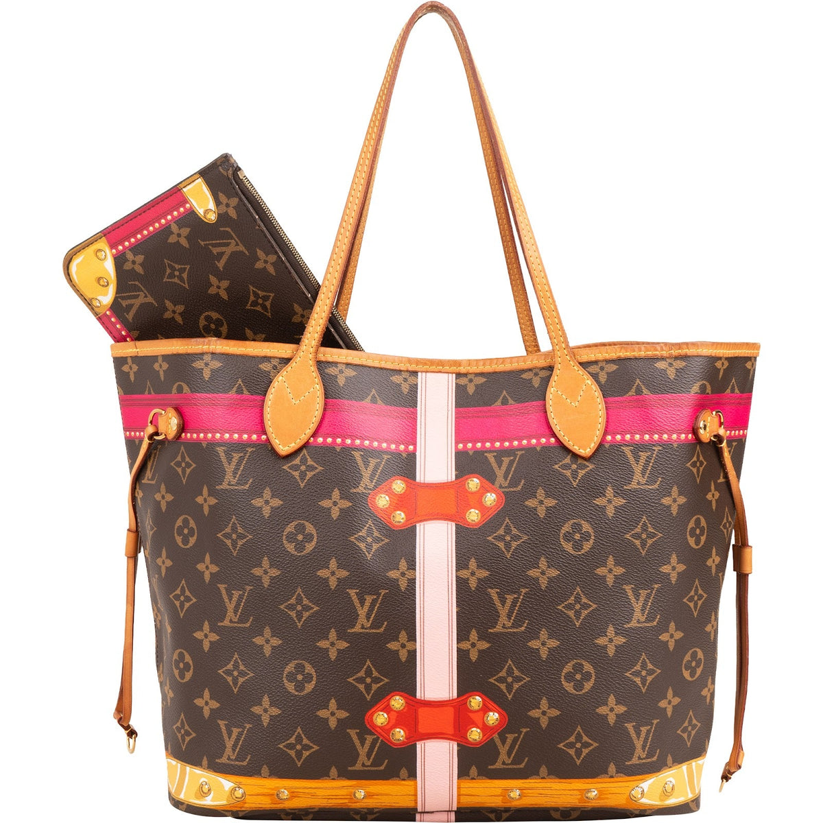 Louis Vuitton Monogram Canvas Summer Trunks Neverfull MM Shoulder Bag