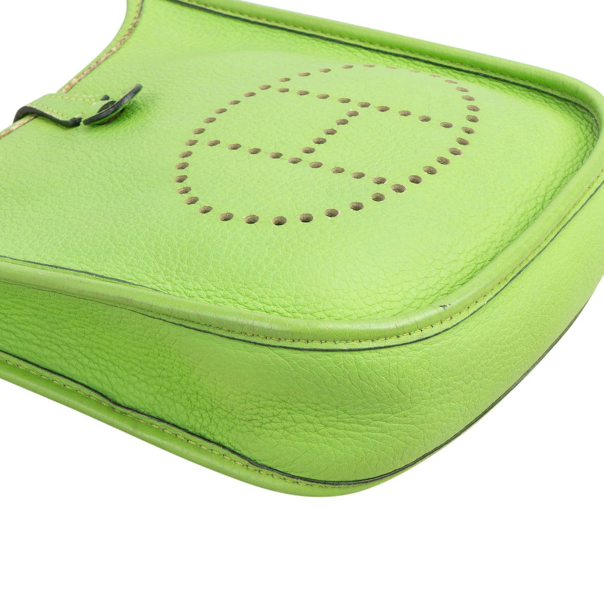 Hermès Vert Clemence Leather Evelyne PM Crossbody Bag