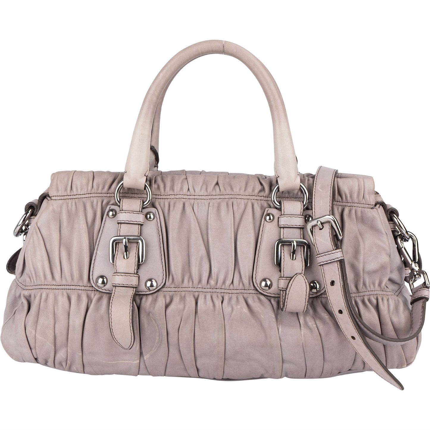 Prada Quilted Nappa Gaufre Satchel Handbag
