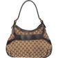 Gucci Monogram GG Large Buckle Hobo Shoulder Bag