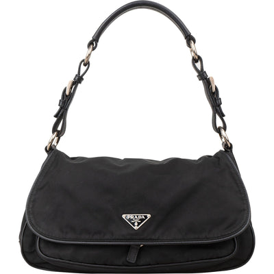 Prada Tessuto Nylon Triangle Flap Pocket Shoulder Bag