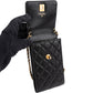 Chanel Quilted Lambskin Phone Holder Chain Crossbody Bag