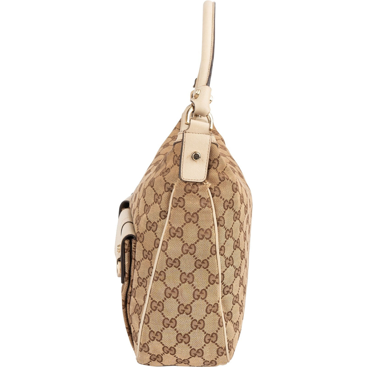 Gucci Monogram GG Abbey Double Pocket Hobo Shoulder Bag