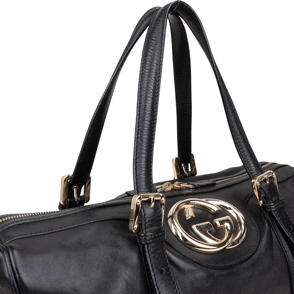 Gucci Leather Britt Boston Bag Handbag