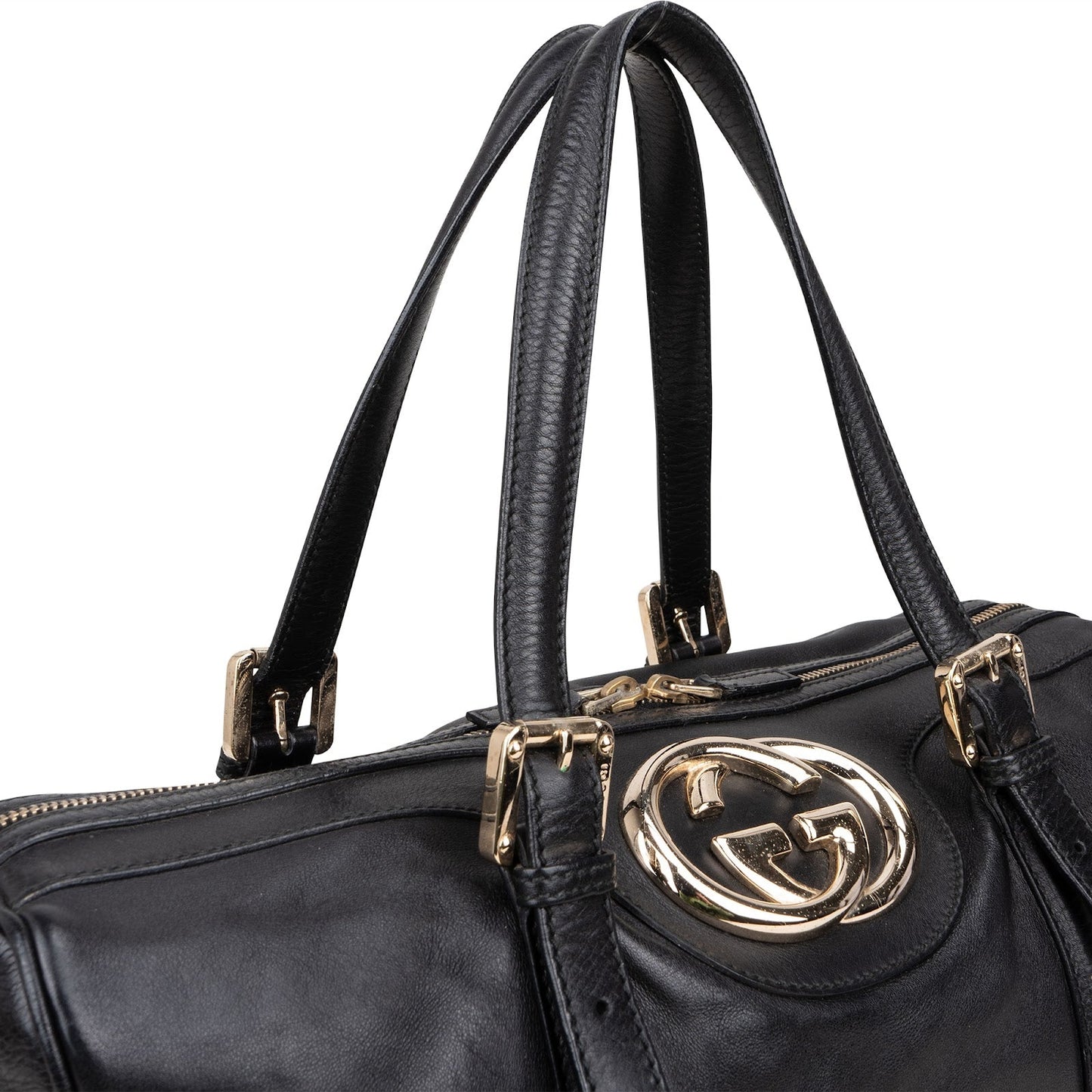 Gucci Leather Britt Boston Bag Handbag