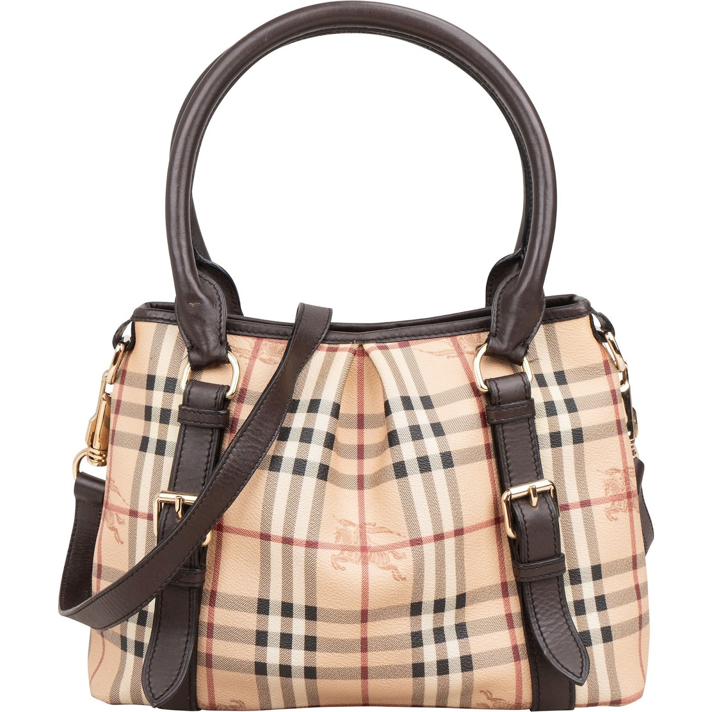 Burberry Nova-Check Monogram Haymarket Shoulder Bag