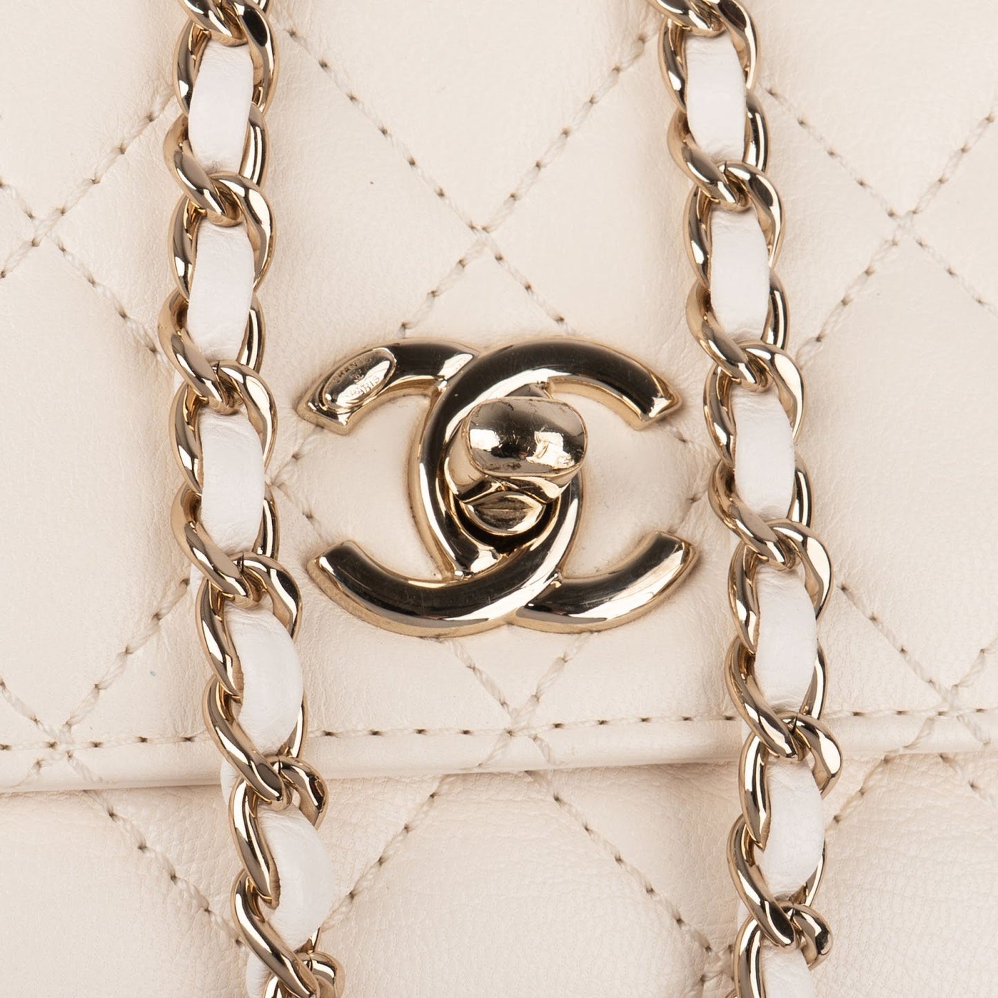 Chanel Quilted Leather Coco Rainbow Top Handle Flap Handbag