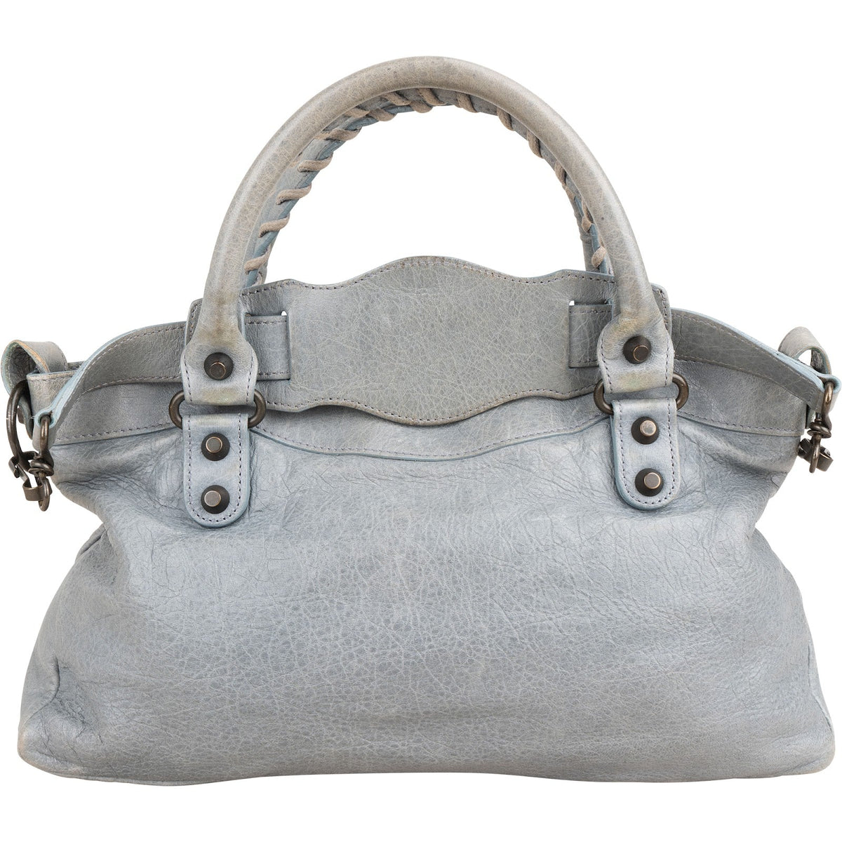 Balenciaga Grey Leather Classic City Handbag