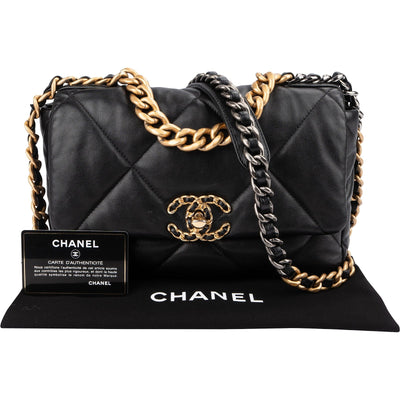 Chanel 19 Quilted Lambskin Medium Single Flap Crossbody Bag