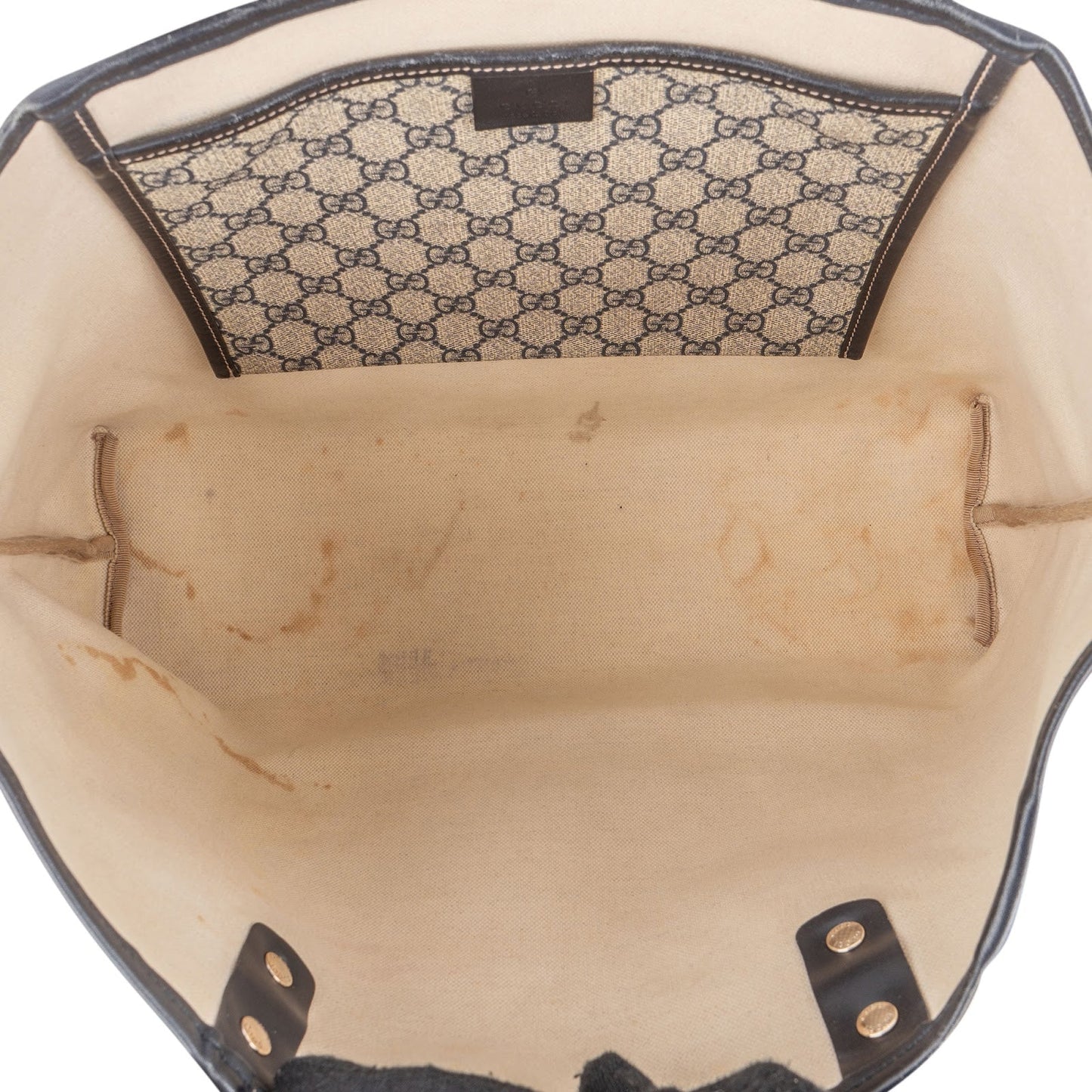 Gucci Monogram GG Supreme Canvas Web Tote Handbag