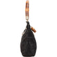 Gucci Black Monogram  GG  Bamboo Studded Hobo Handbag